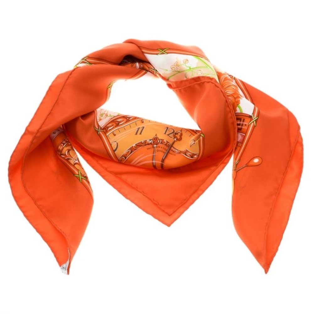 Orange Rectangle (Not Square) Silk Scarf - Copy